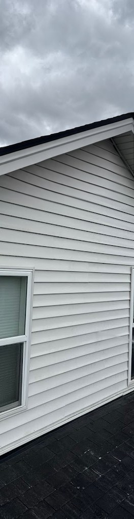 Side of house after cleaning