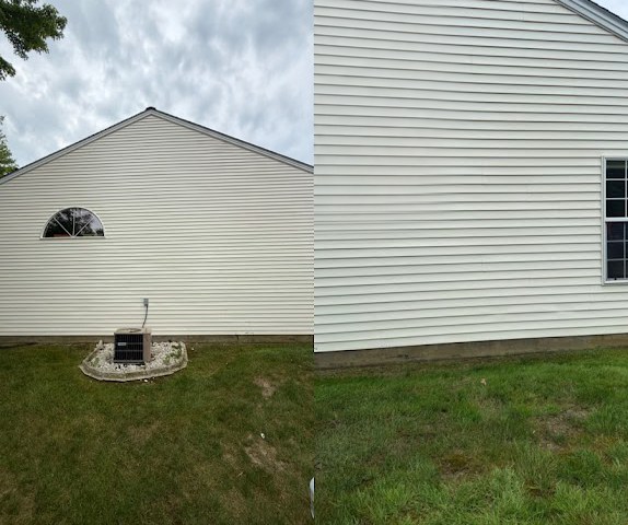 House siding after cleaning